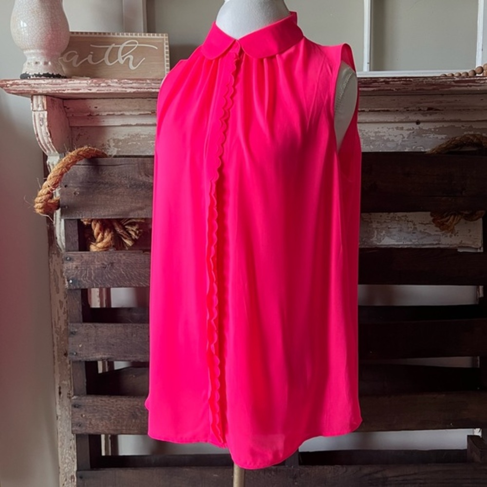 🟤NWT WORTHINGTON Sleeveless Top in Aloha Pink XLT